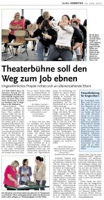 Theaterbühne soll den Weg zum Job ebnen